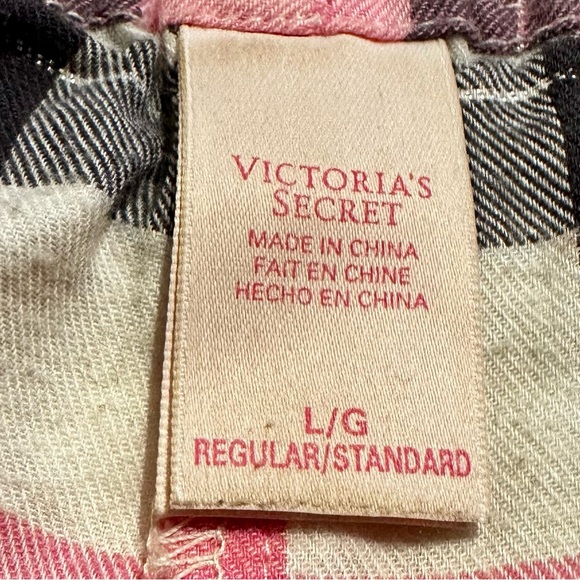 Plaid Pink and Black VS Pajamas Set - Picture 6 of 9